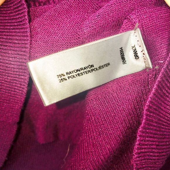 Carolyn Taylor Purple Ruffle Front‎ Button Cardigan Size XL - Picture 6 of 6